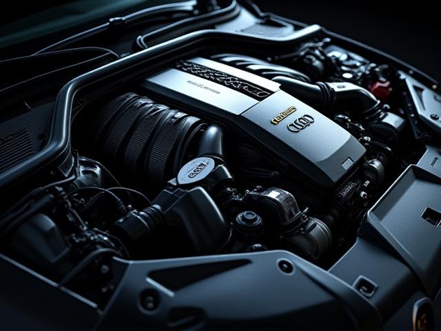 Audi RS6 mit offenem Motorraum und Stage 2 Tuning